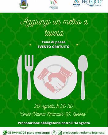 Aggiungi un metro a tavola